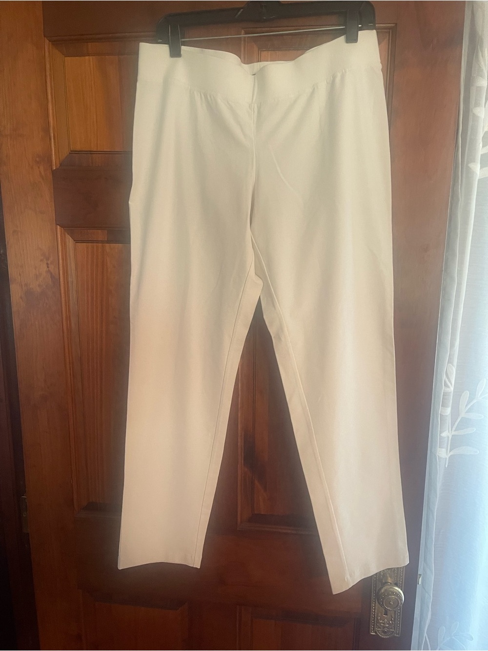 Eileen Fisher Cream Straight-Leg Tapered Pants
